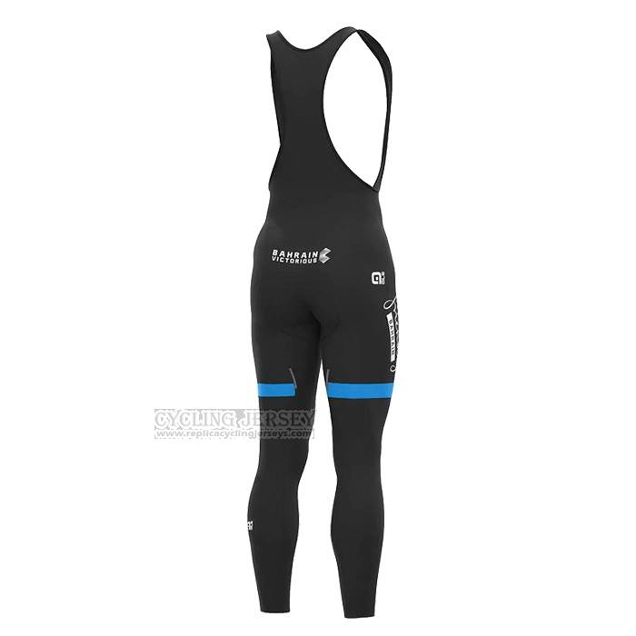 2023 Cycling Jersey Bahrain Victorious Red Black Long Sleeve and Bib Short